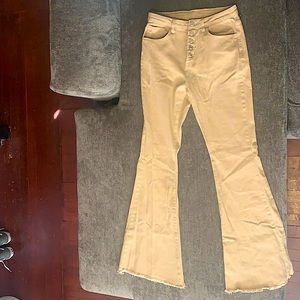 Women’s medium khaki bell bottom jeans from SHEIN